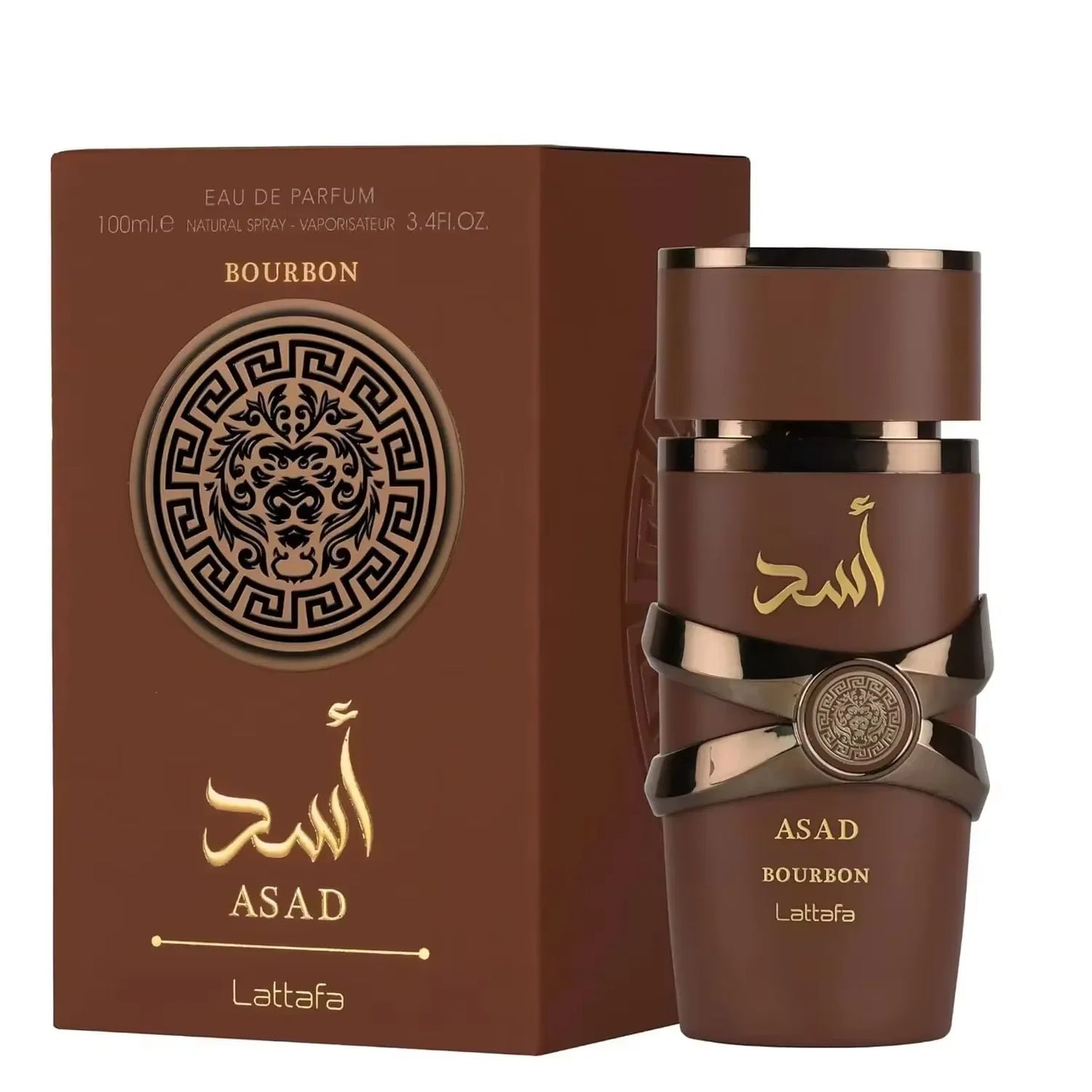Authentic Lattafa Asad Bourbon Perfume – Popular Arabic Fragrance Spray with Patchouli & Essential Oils | Asad Eau de Parfum