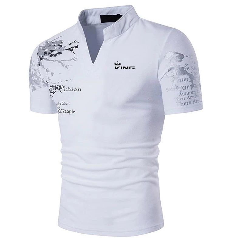 Printed Polo Shirt for Men – Short SleeveSports Fashion Streetwear Designer