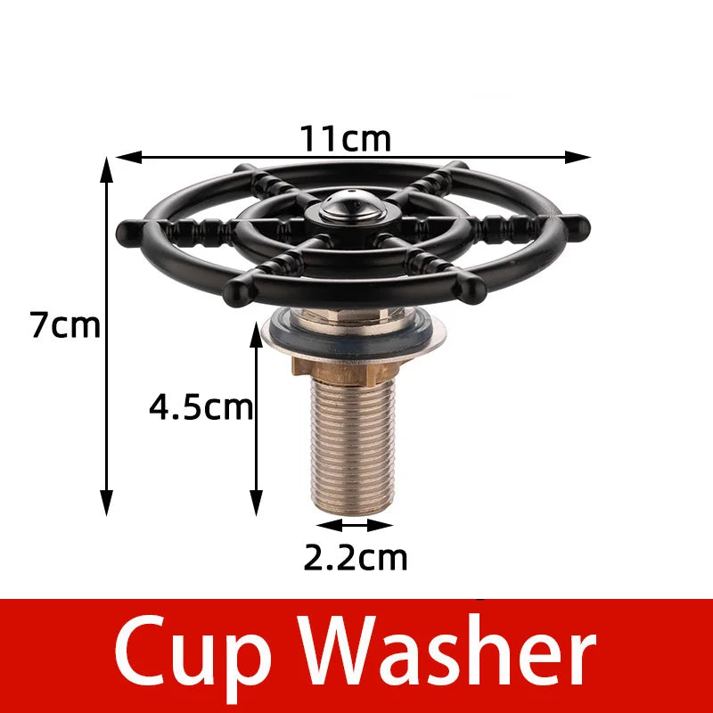 High-Pressure Glass Rinser – Stainless Steel Cup Washer for Kitchen Sink & Bar