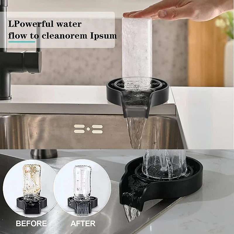 High-Pressure Glass Rinser – Stainless Steel Cup Washer for Kitchen Sink & Bar