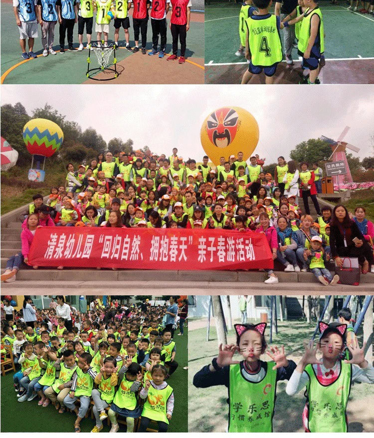 Custom Logo Print Vest - Personalized Group Activity Clothing for Basketball, Football, and Children’s Training, Perfect for Advertisements