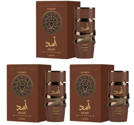 Authentic Lattafa Asad Bourbon Perfume – Popular Arabic Fragrance Spray with Patchouli & Essential Oils | Asad Eau de Parfum