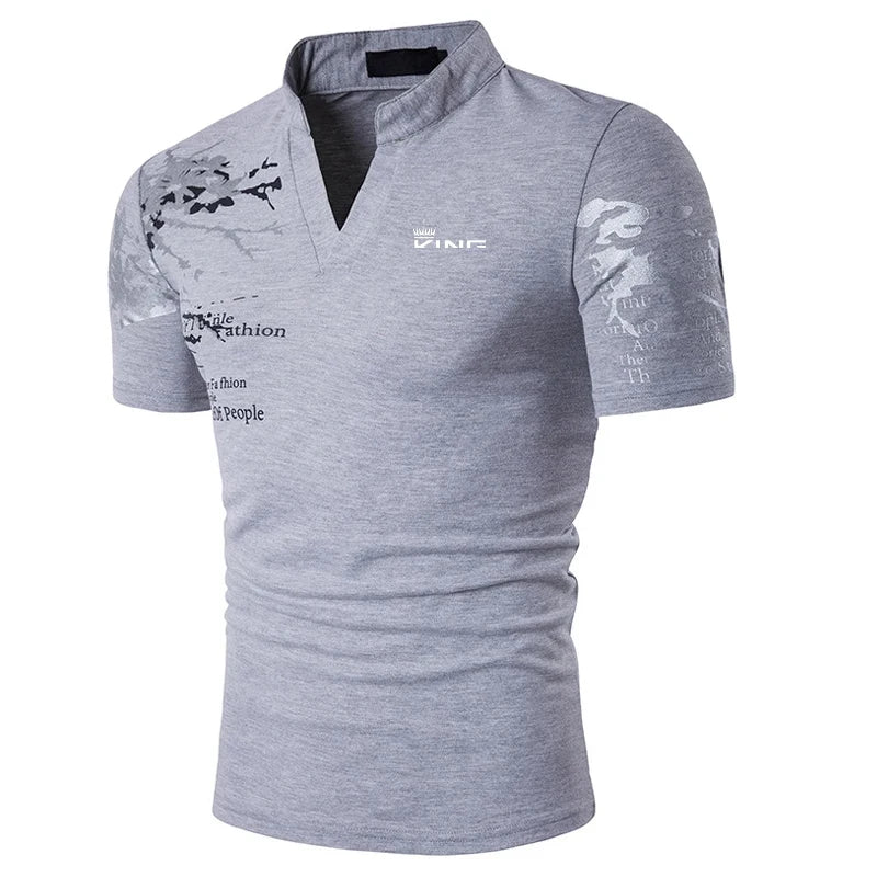 Printed Polo Shirt for Men – Short SleeveSports Fashion Streetwear Designer