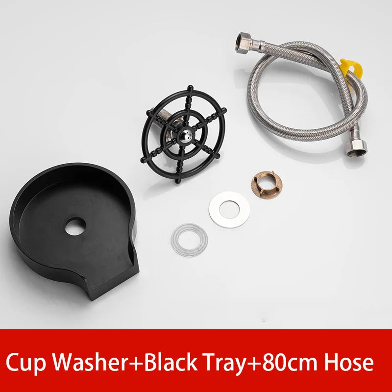 High-Pressure Glass Rinser – Stainless Steel Cup Washer for Kitchen Sink & Bar