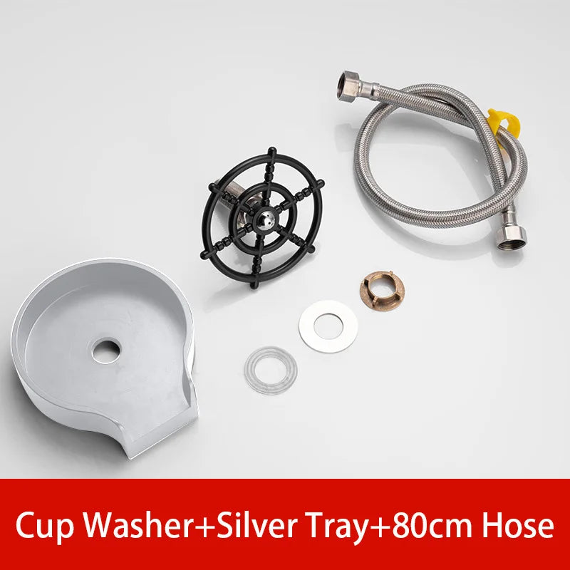 High-Pressure Glass Rinser – Stainless Steel Cup Washer for Kitchen Sink & Bar