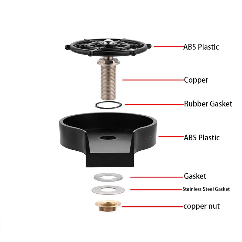High-Pressure Glass Rinser – Stainless Steel Cup Washer for Kitchen Sink & Bar