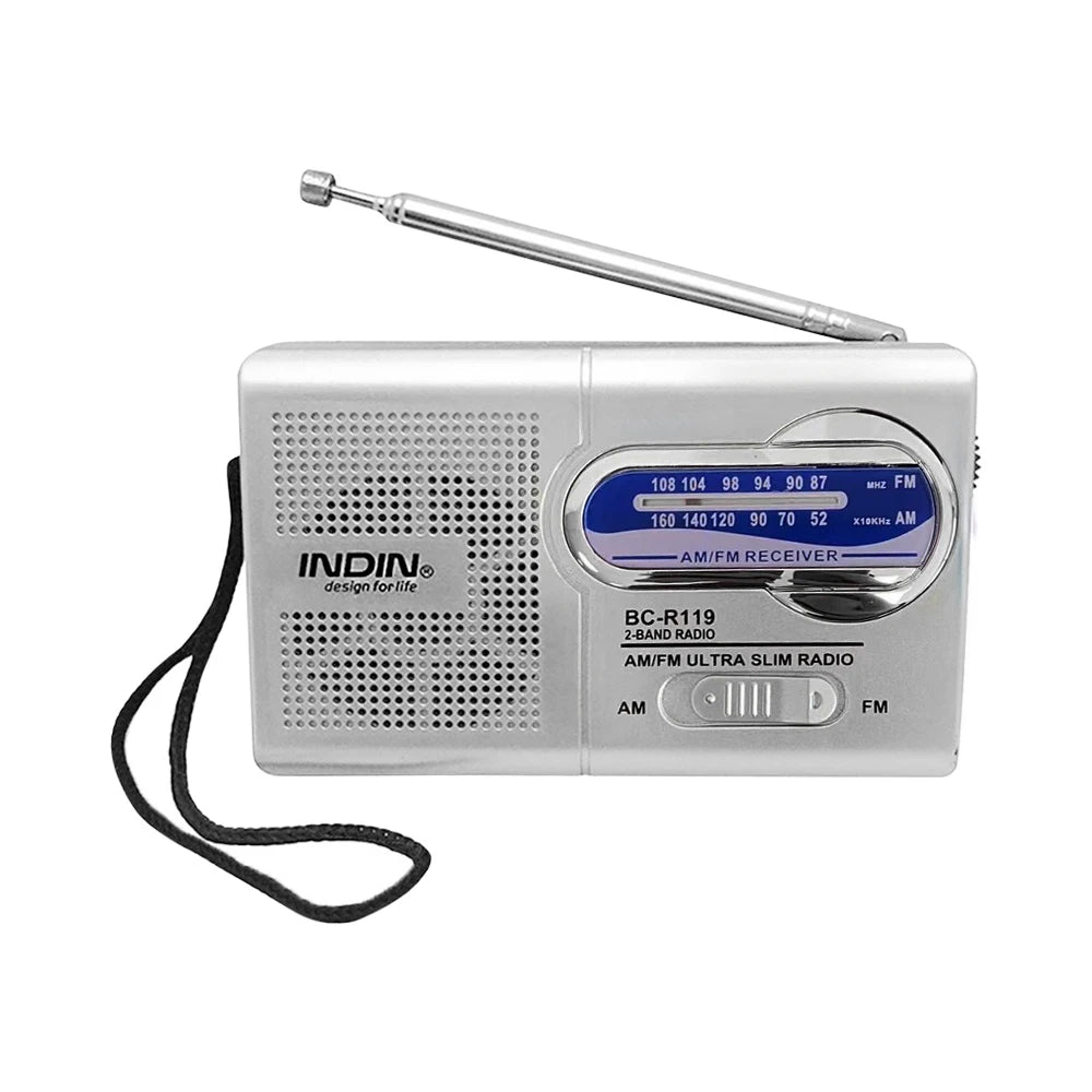 BC-R119 Multifunction Radio Mini Portable AM FM Radio Home Travelling Radio