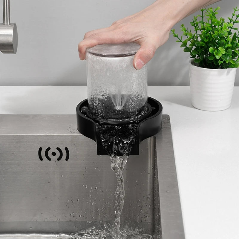 High-Pressure Glass Rinser – Stainless Steel Cup Washer for Kitchen Sink & Bar