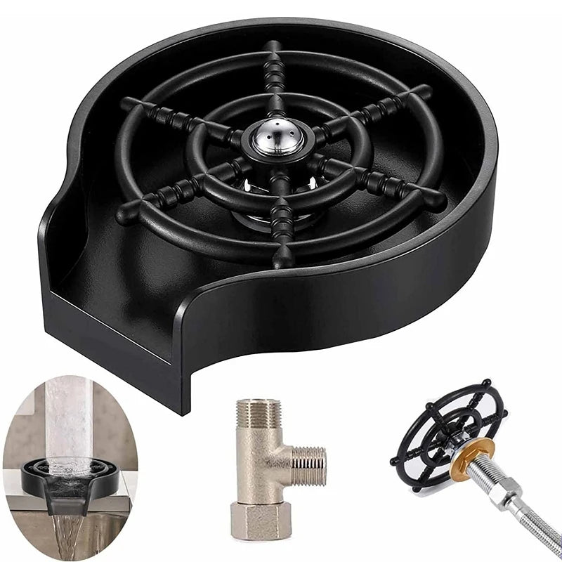 High-Pressure Glass Rinser – Stainless Steel Cup Washer for Kitchen Sink & Bar