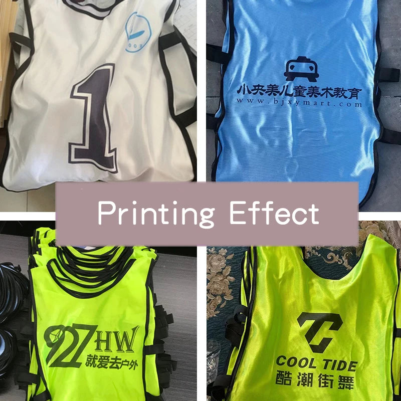 Custom Logo Print Vest - Personalized Group Activity Clothing for Basketball, Football, and Children’s Training, Perfect for Advertisements