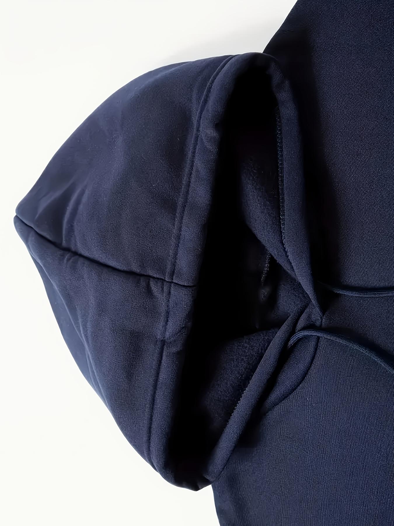 Autumn and Winter Men'S Fleece-Lined Thickened Hooded Sweatshirt and Jogger Casual Sport Two-Piece Set, Polyester Fabric, Project X Paris Letter Print - 2pcs, Knit, Casual Sport Two-piece Set