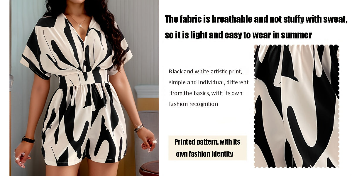 Women's Elegant Batwing Sleeve Jumpsuit - V-Neck Formal & casual Outfit, Machine Washable Non-Stretch Pantsuit for Parties, Office, Casual Attire - Women's Chic One-Piece Attire