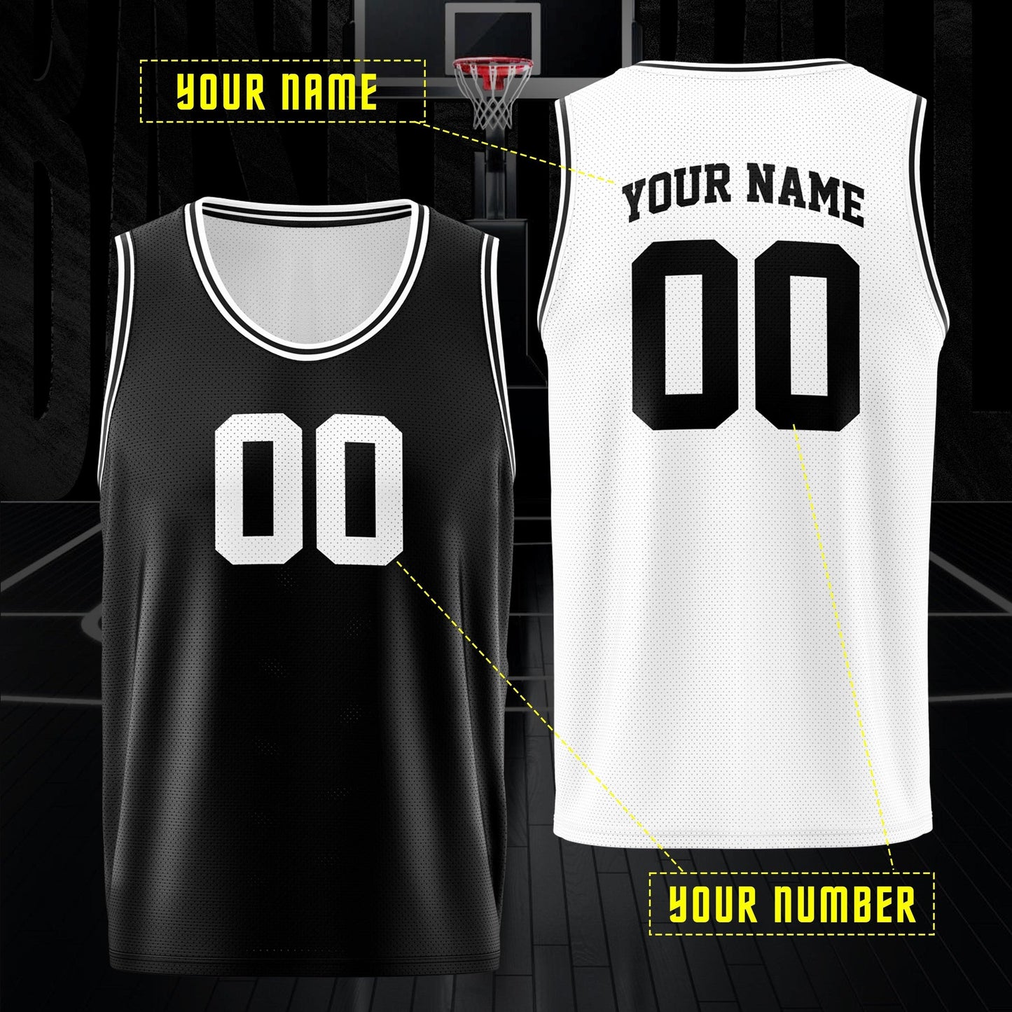 Customizable Polyester Basketball Tank Top