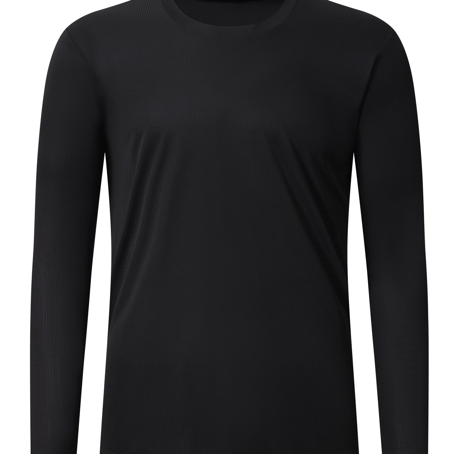 Men's Quick Drying Solid Color Crew Neck &amp; Long Sleeves Sports Top