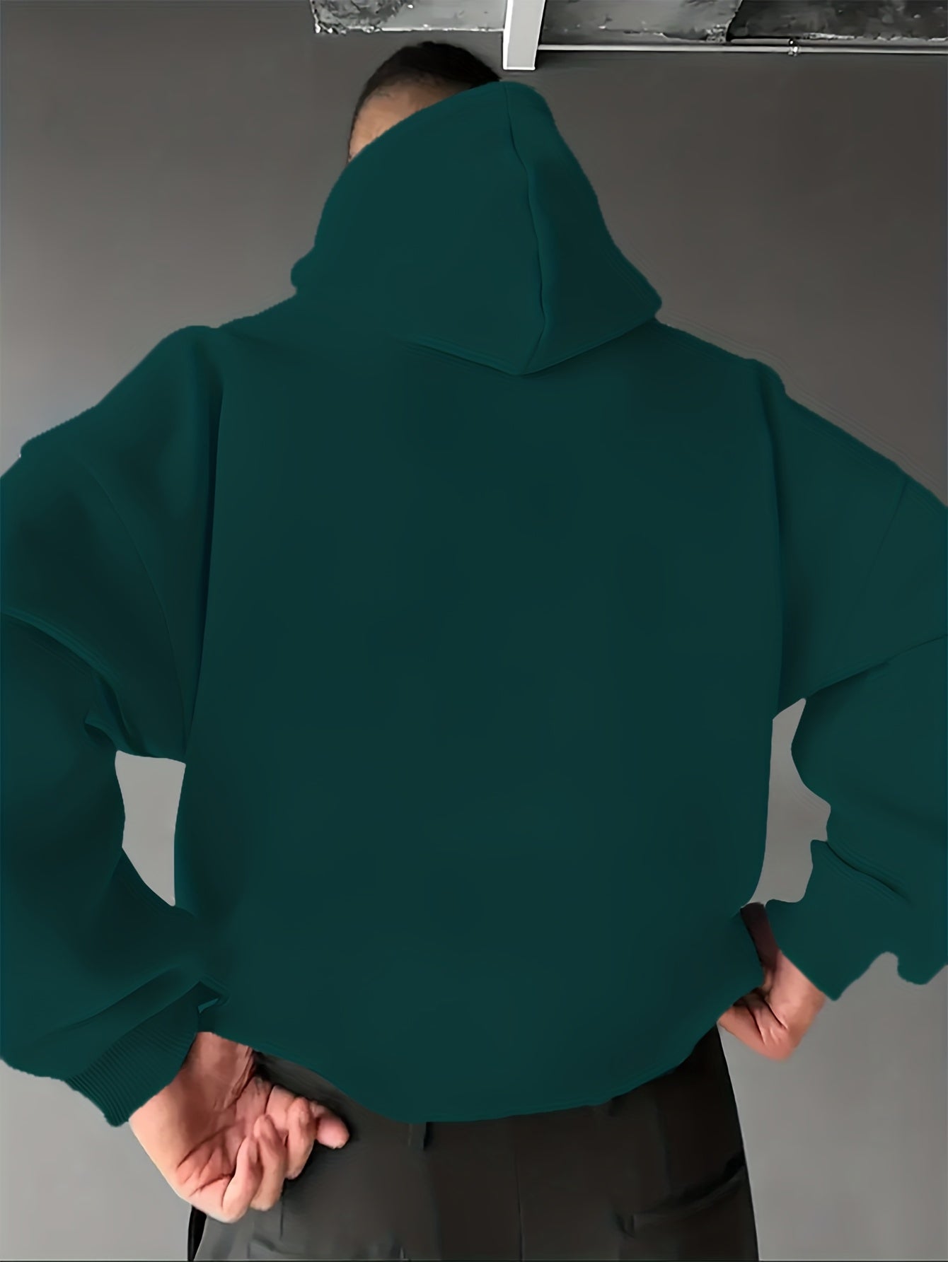 Men’s Spanish-Themed Hooded Sweatshirt "Lois" & Spanish Text Print, White Casual Pullover Hoodie, Relaxed Fit, All-Season Wear