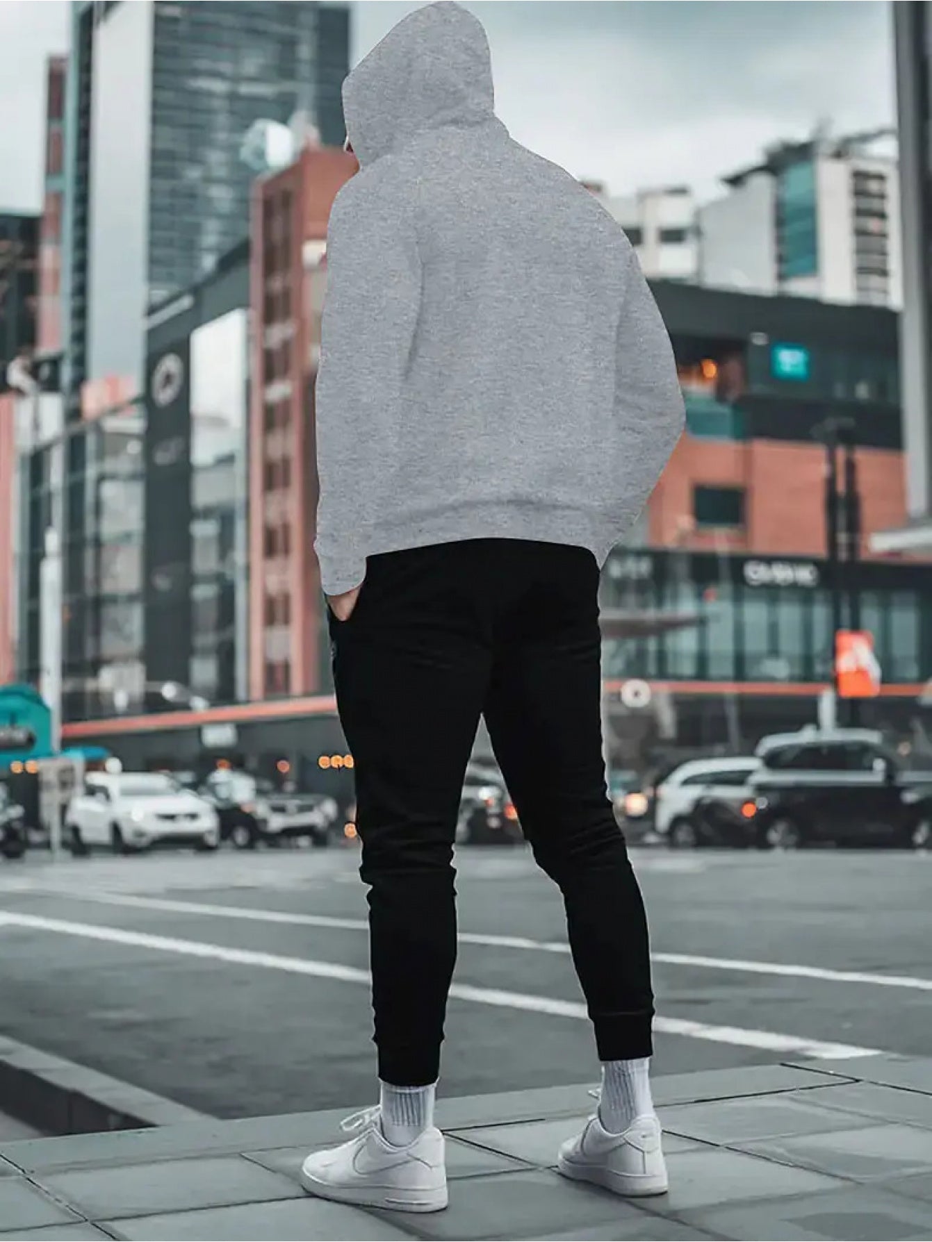 Men's Printed Pattern Casual Sport Hoodie Set for Spring Autumn Winter, Sweatshirt and Joggers Two-Piece Fashion Streetwear Versatile Outfit