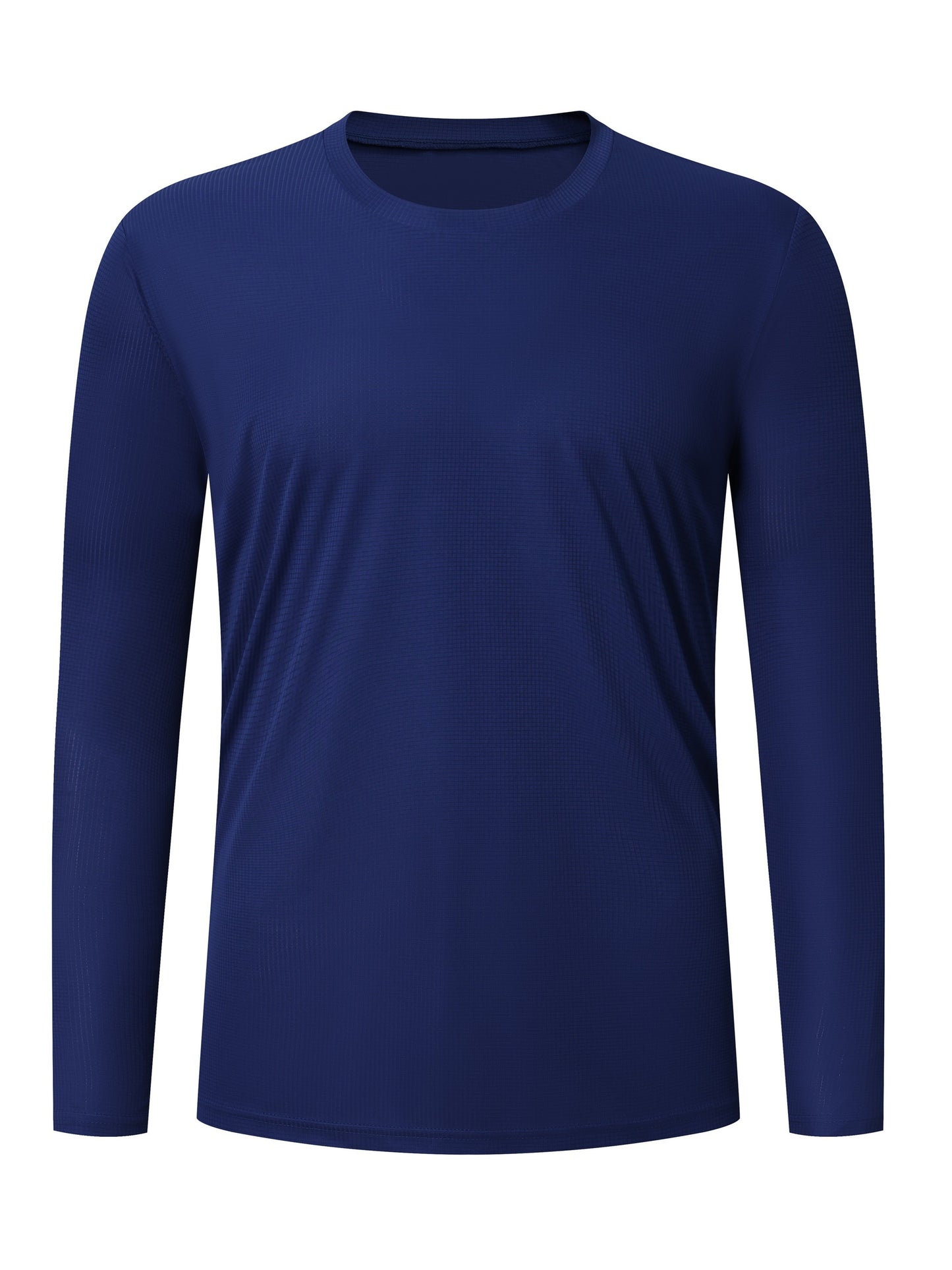 Men's Quick Drying Solid Color Crew Neck &amp; Long Sleeves Sports Top