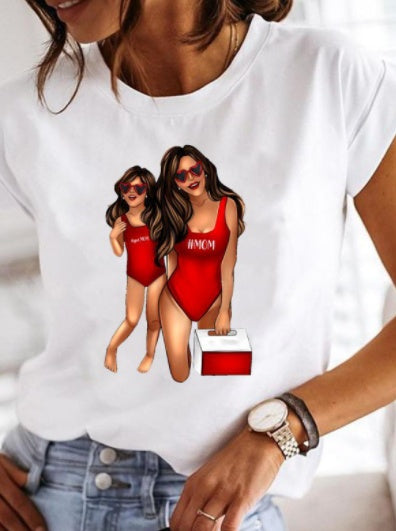 Women's Love Beauty Hip Hop Short Sleeve T Shirt