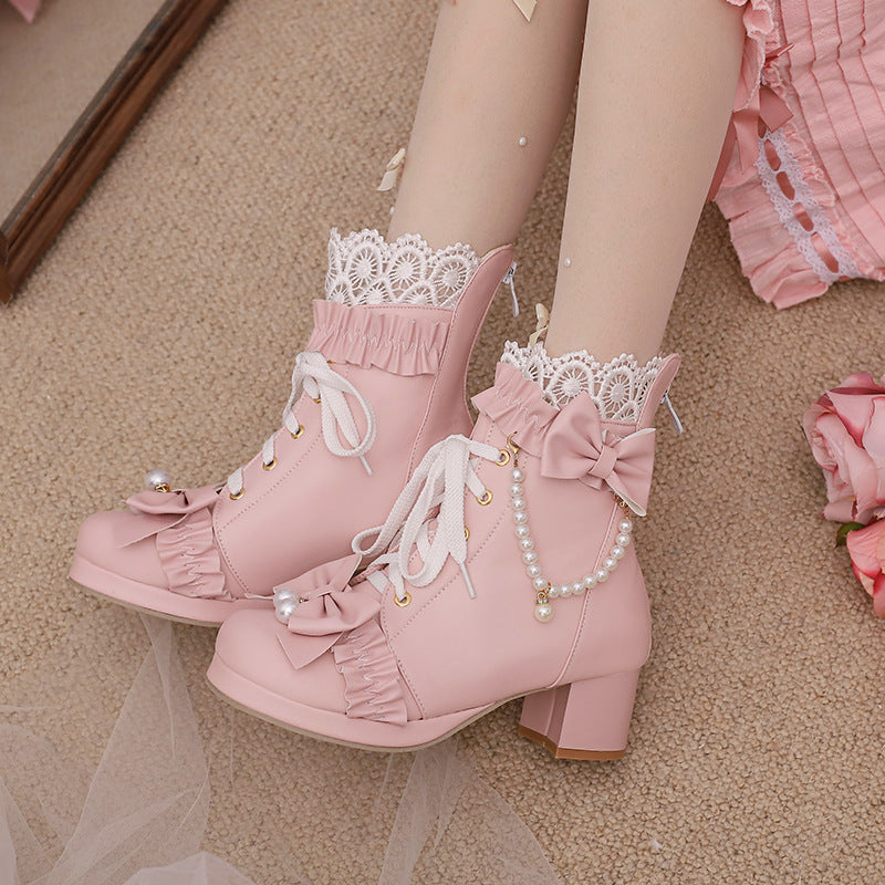 Bottes avec perles "Sweet Bow"