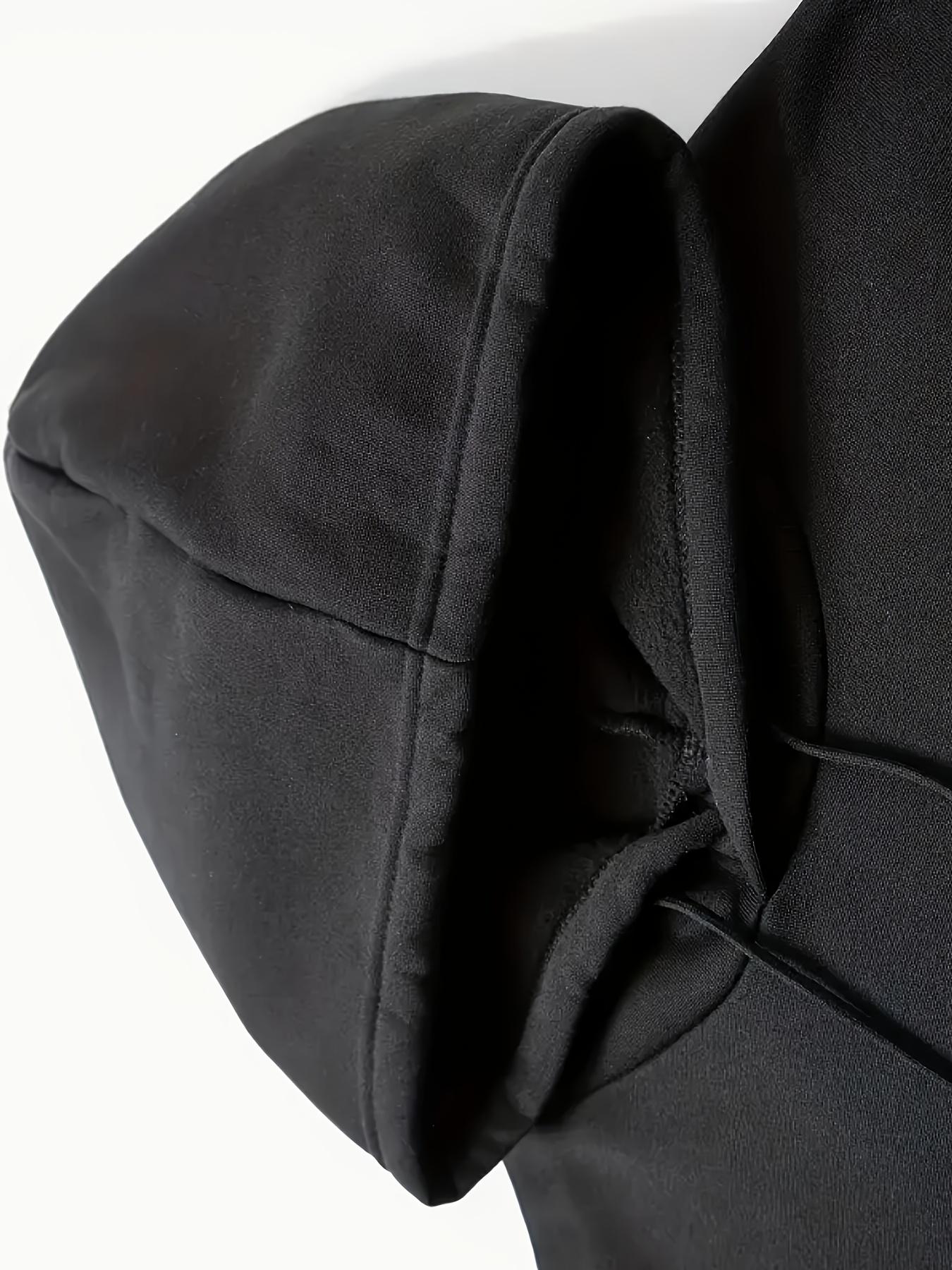 Autumn and Winter Men'S Fleece-Lined Thickened Hooded Sweatshirt and Jogger Casual Sport Two-Piece Set, Polyester Fabric, Project X Paris Letter Print - 2pcs, Knit, Casual Sport Two-piece Set