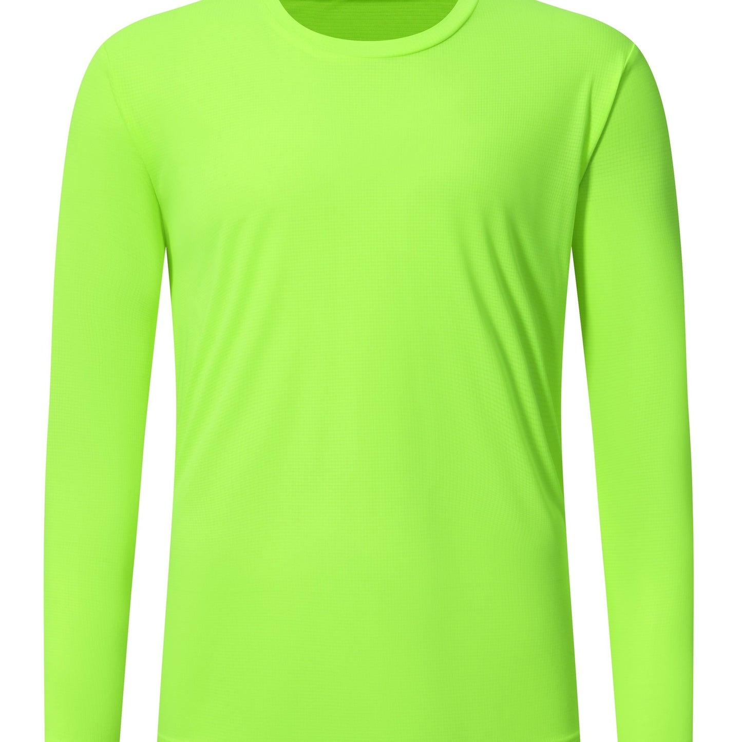 Men's Quick Drying Solid Color Crew Neck &amp; Long Sleeves Sports Top