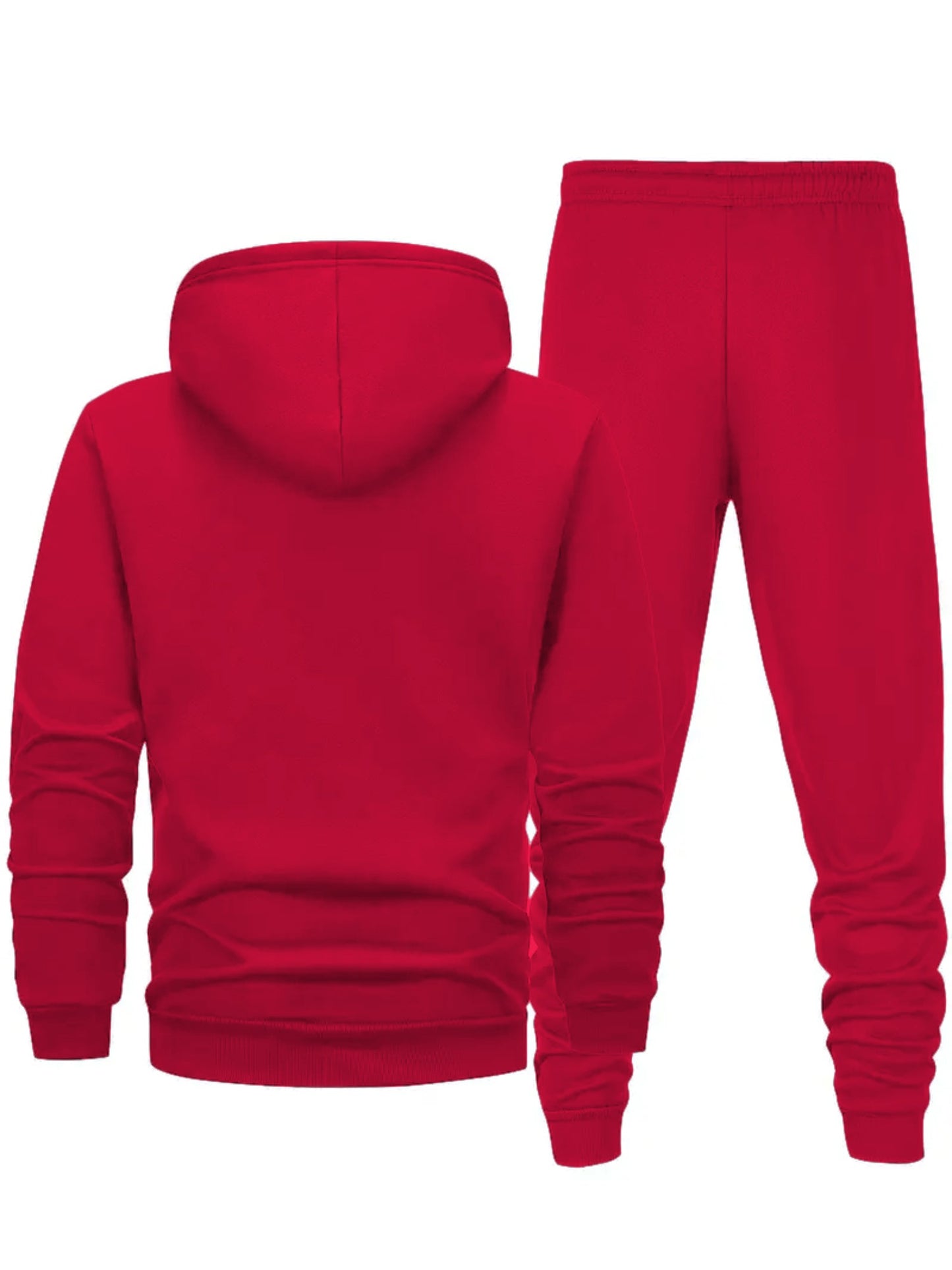 Men's Fashion Printed Drawstring Sweatshirt and Pants Two-Piece Set, Showcasing Unique Charm for All Occasions, Essential Trendy Item Comfortable Versatile Autumn Winter