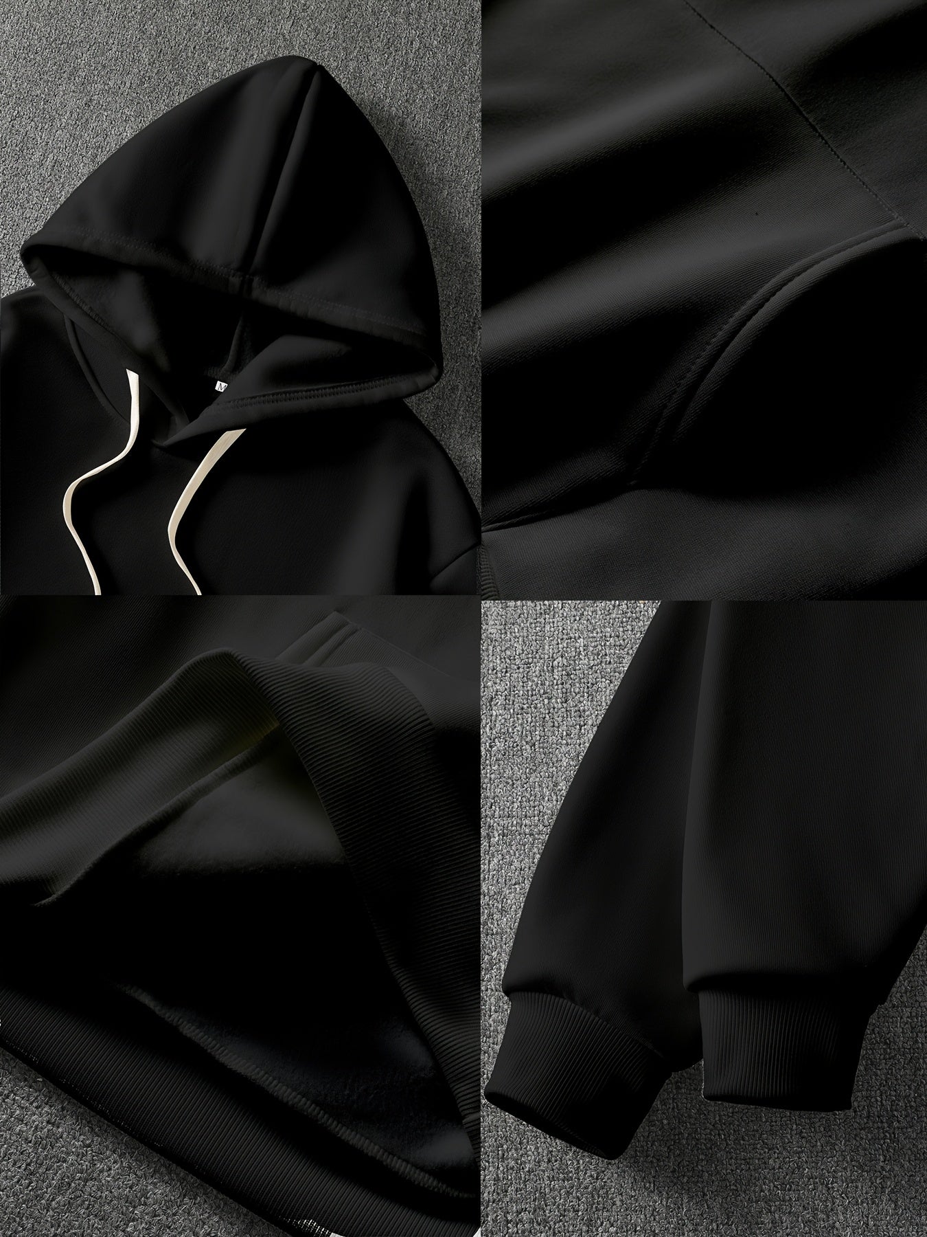 Customizable Unisex Hooded Sweatshirt, French Terry Polyester 100%, Sports Style, Loose Fit with Pocket Detail, Knit Fabric, Slight Stretch, 250g/m² - Personalized Front & Back Design