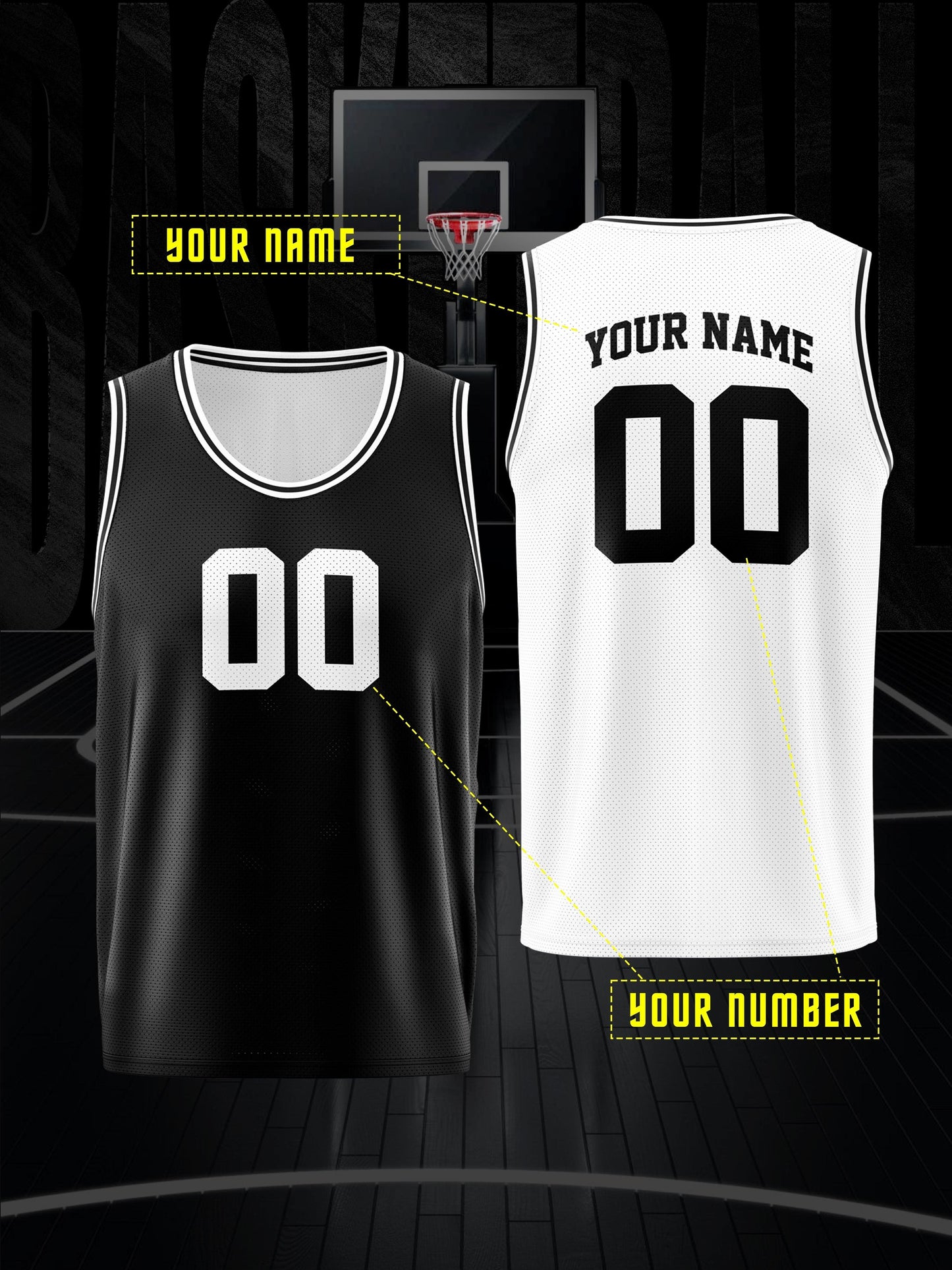 Customizable Polyester Basketball Tank Top