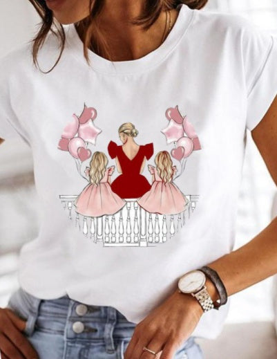 Women's Love Beauty Hip Hop Short Sleeve T Shirt
